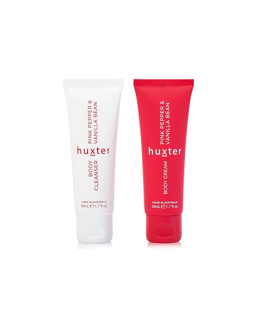 Huxter 50ml body cleanser and body cream duo