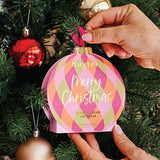 Huxter Soft Pink Hanging Lip Balm on a Christmas tree