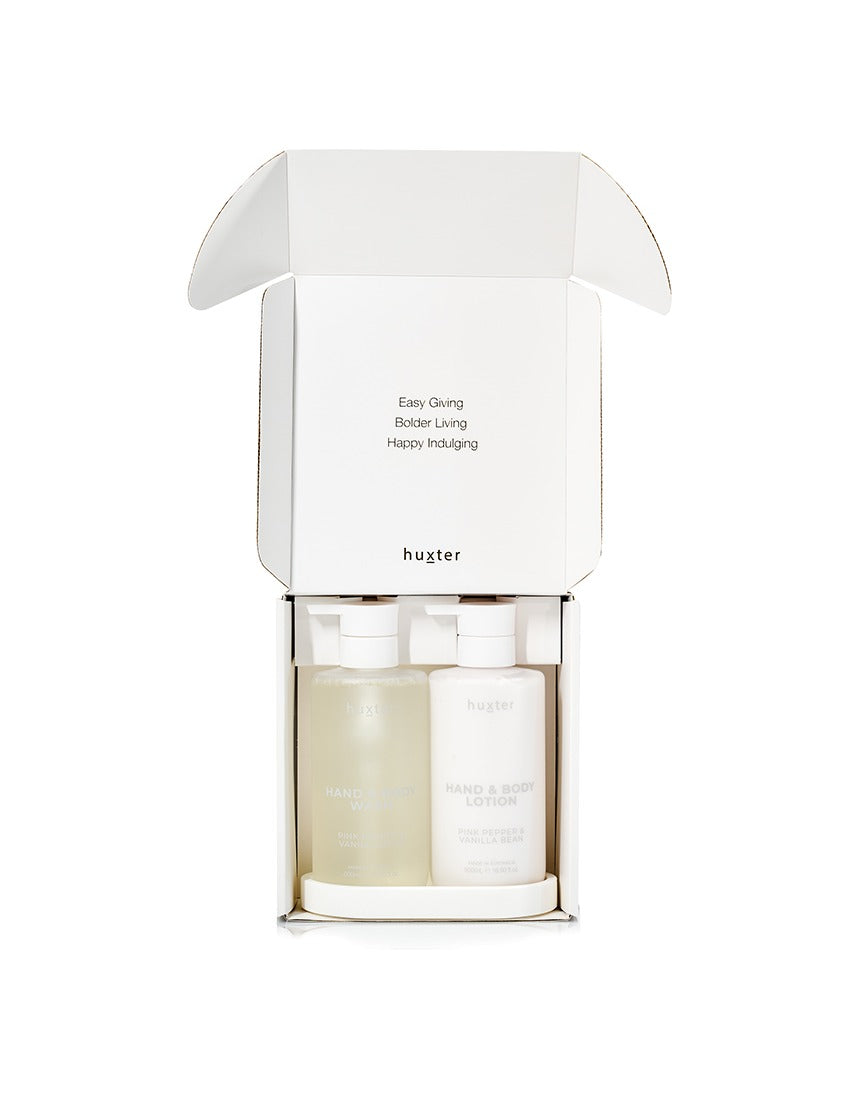 Huxter Wash and Lotion Gift Set opened in box