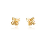 Linda Tahija Hydrangea Stud Earrings in Gold