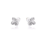 Linda Tahija Hydrangea Stud Earrings in Silver