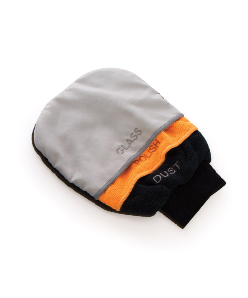 isAlbi 3-in-1 car cleaning glove for detailing, showing the multi-textured surface designed for effective vehicle cleaning.