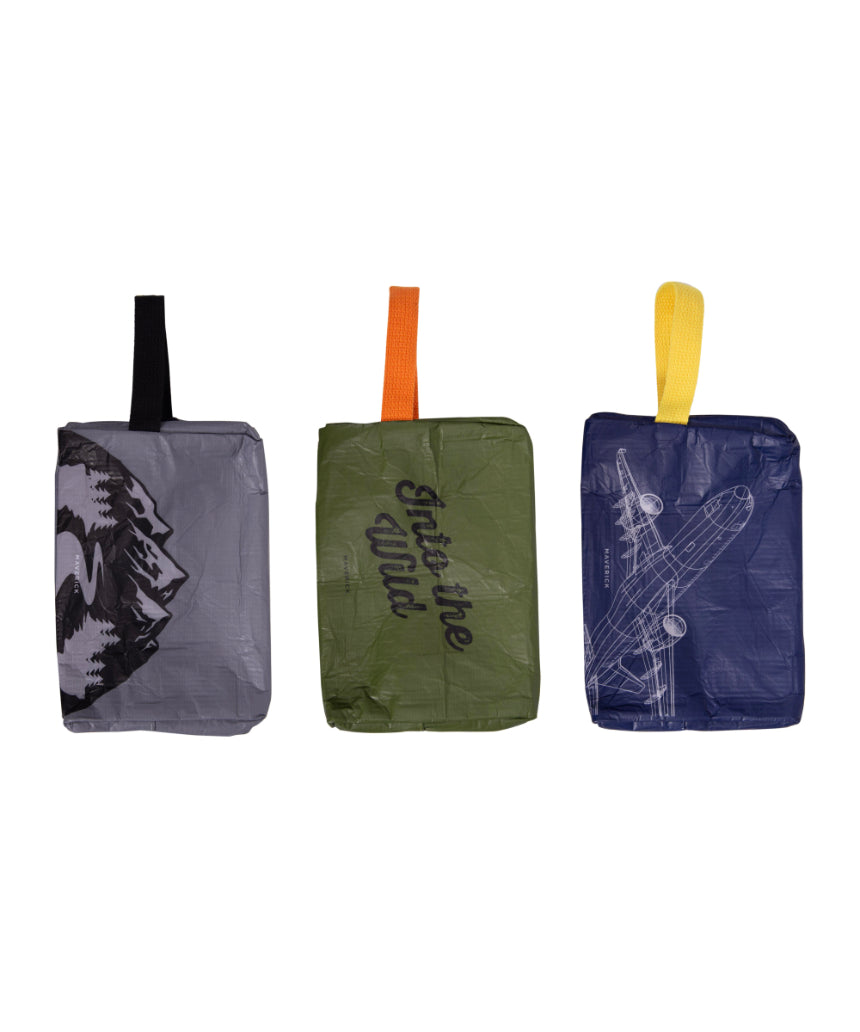 isAlbi Maverick toiletries bag with assorted compartments, compact cosmetic and toiletry bag for travel organization.