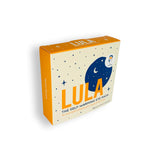 Lula self-warming unscented eye mask showing soft fabric cover with adjustable strap for comfortable fit.