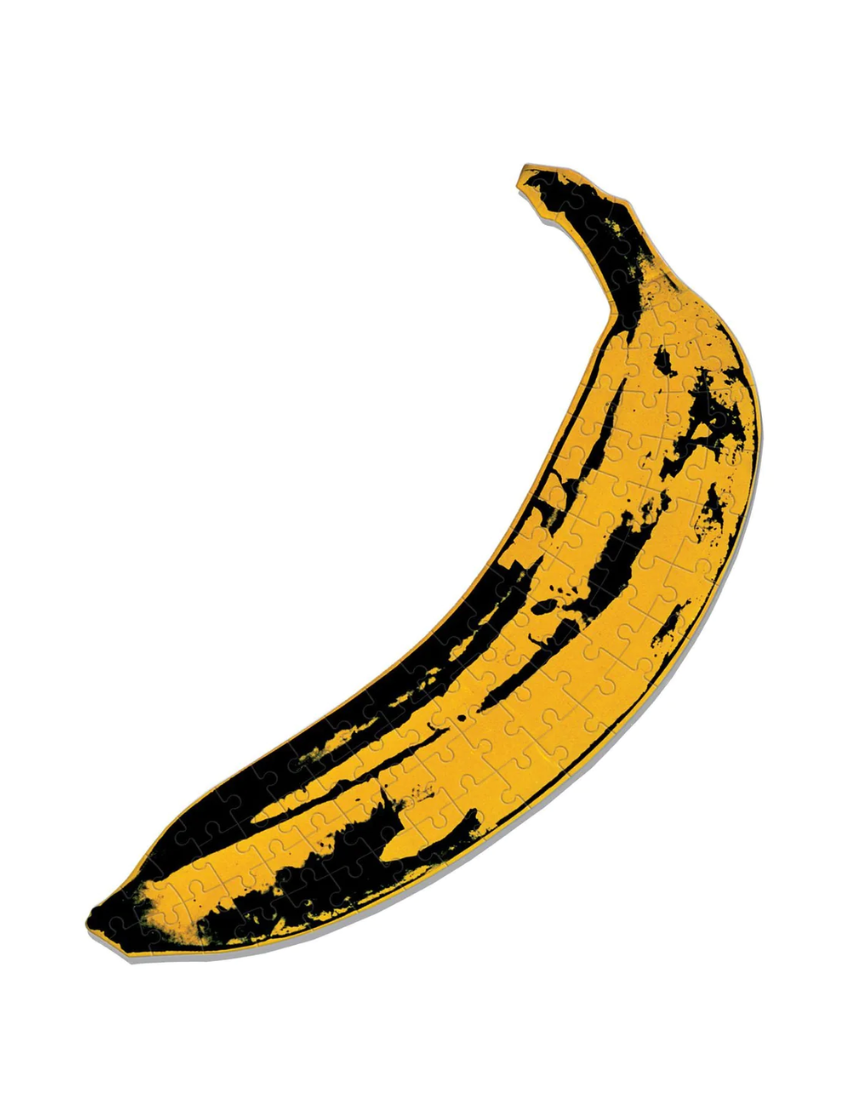 Colorful Andy Warhol Mini Banana Puzzle by Isgift featuring vibrant pop art design on a compact puzzle piece.