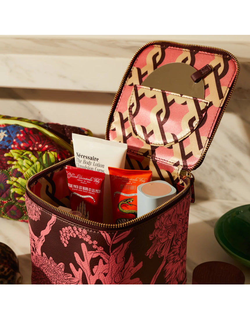 Sage X Clare - Delphine Small Vanity Case - Garnet, Cosmetic & Toiletry Bags, Sage x Clare - Say It Sister