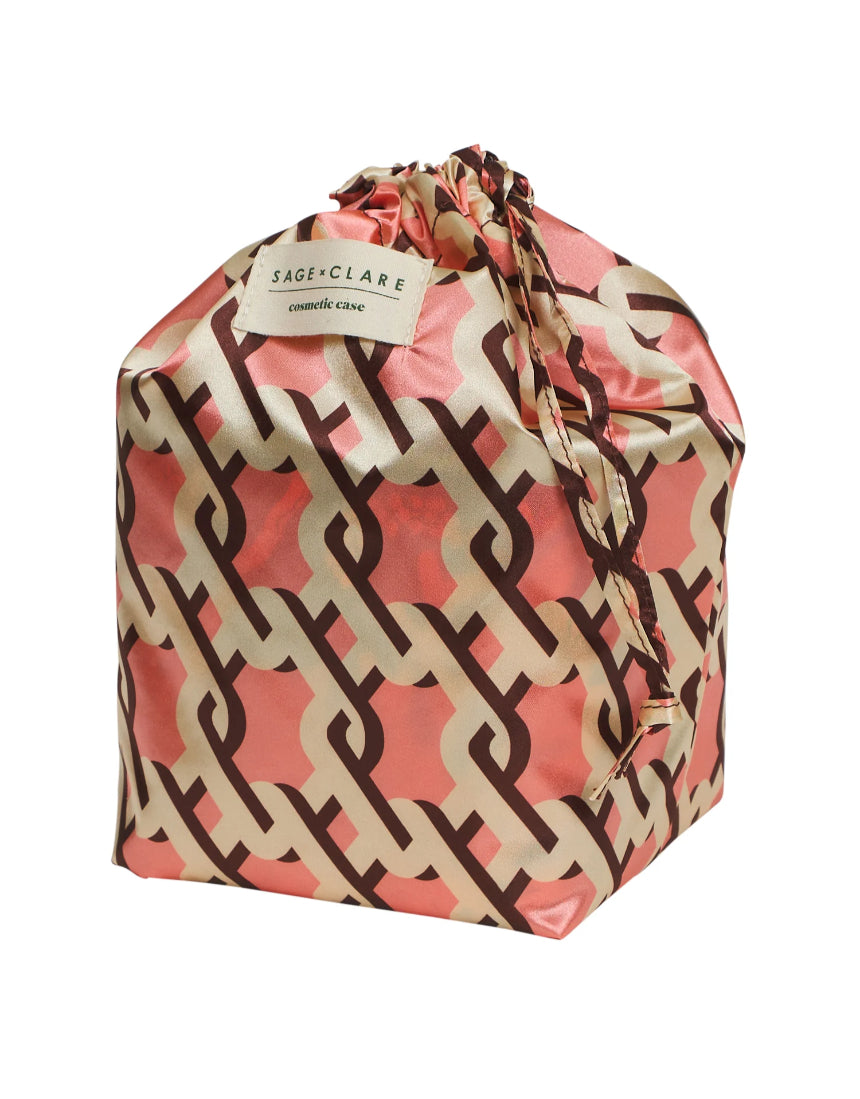 Sage X Clare - Delphine Small Vanity Case - Garnet, Cosmetic & Toiletry Bags, Sage x Clare - Say It Sister