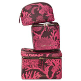 Sage X Clare - Delphine Small Vanity Case - Garnet, Cosmetic & Toiletry Bags, Sage x Clare - Say It Sister