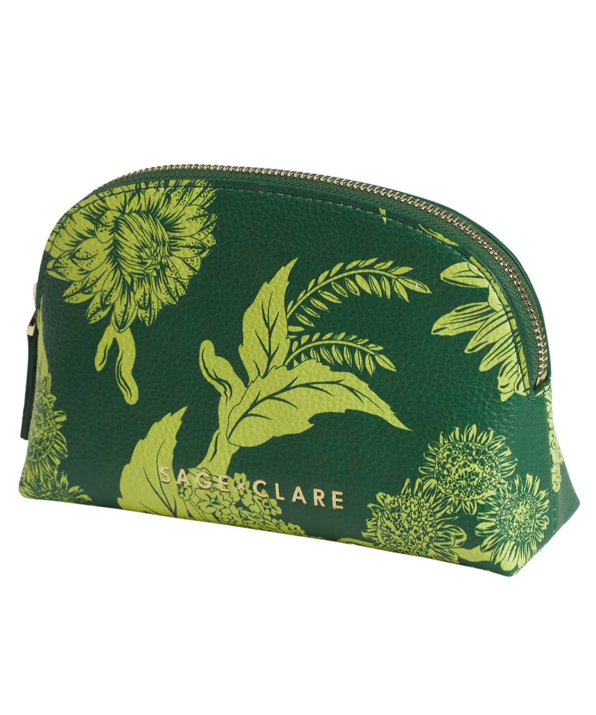 Sage X Clare - Delphine Cosmetic Pouch - Anise, Cosmetic & Toiletry Bags, Sage x Clare - Say It Sister