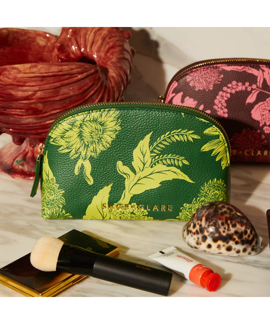 Sage X Clare - Delphine Cosmetic Pouch - Anise, Cosmetic & Toiletry Bags, Sage x Clare - Say It Sister