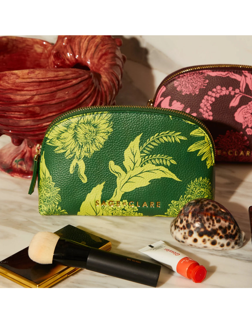 Sage X Clare - Delphine Cosmetic Pouch - Anise, Cosmetic & Toiletry Bags, Sage x Clare - Say It Sister