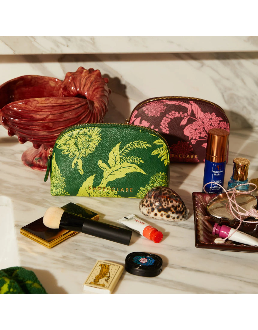 Sage X Clare - Delphine Cosmetic Pouch - Anise, Cosmetic & Toiletry Bags, Sage x Clare - Say It Sister