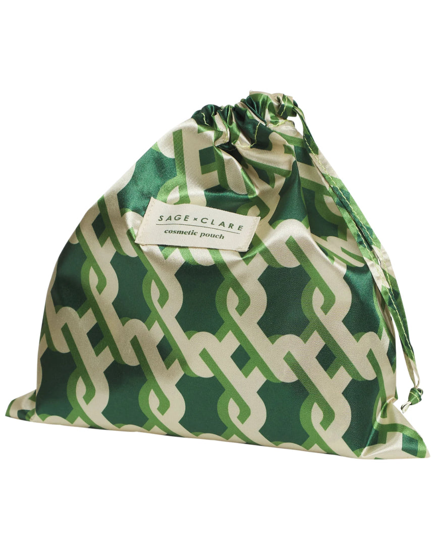 Sage X Clare - Delphine Cosmetic Pouch - Anise, Cosmetic & Toiletry Bags, Sage x Clare - Say It Sister