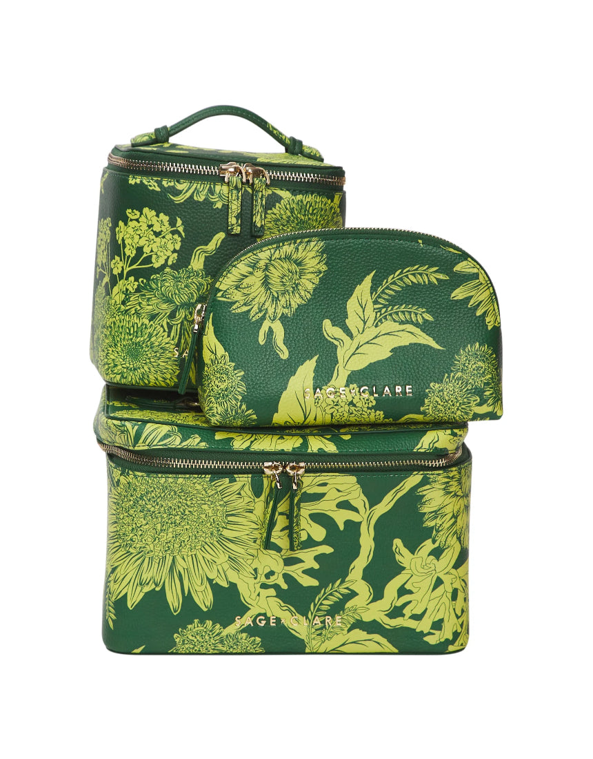 Sage X Clare - Delphine Cosmetic Pouch - Anise, Cosmetic & Toiletry Bags, Sage x Clare - Say It Sister
