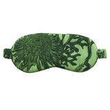 Sage x Clare Delphine Silk Eye Mask in Key Lime with floral design, soft fabric, and comfortable fit for relaxing sleep.