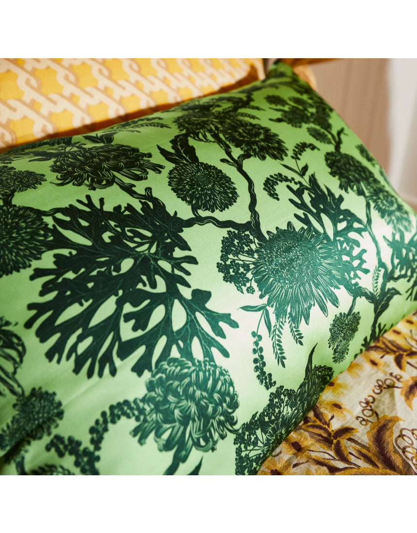 Sage x Clare - Delphine Silk Pillowcase - Key Lime Standard, pillowcase, Sage x Clare - Say It Sister