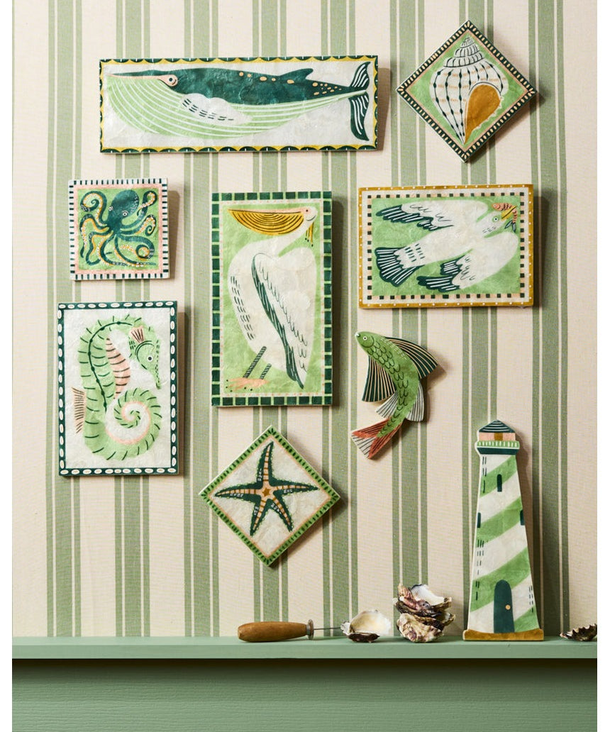 Jones & Co Mariner wall art featuring a detailed octopus design, perfect for nautical-themed home decor.