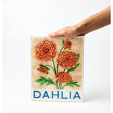 Jones & Co Market Wall Art featuring vibrant dahlia floral design framed for wall display