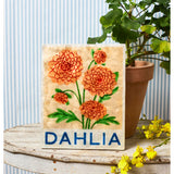 Jones & Co Market Wall Art featuring vibrant dahlia floral design on a stylish wall decor piece