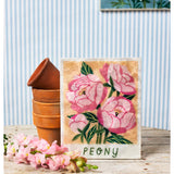 Jones & Co Market Wall Art featuring a vibrant peony flower in a stylish floral print for home decor.