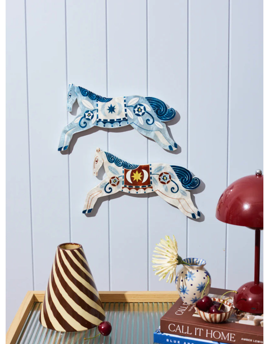 Jones & Co Paloma Wall Art - Blue Horse