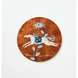 Jones & Co Paloma Wall Art featuring a circular horse design, modern wall decor with elegant, artistic horse illustration.