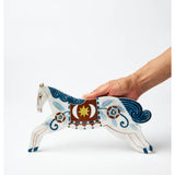 Jones & Co Paloma Wall Art featuring a minimalist white horse illustration on a neutral background.