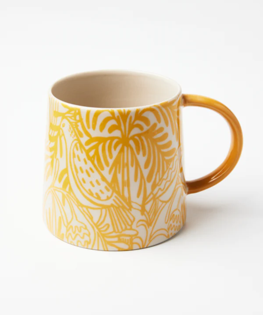 Del Sol Bird Mug Mustard, mug, Jones & Co - Say It Sister
