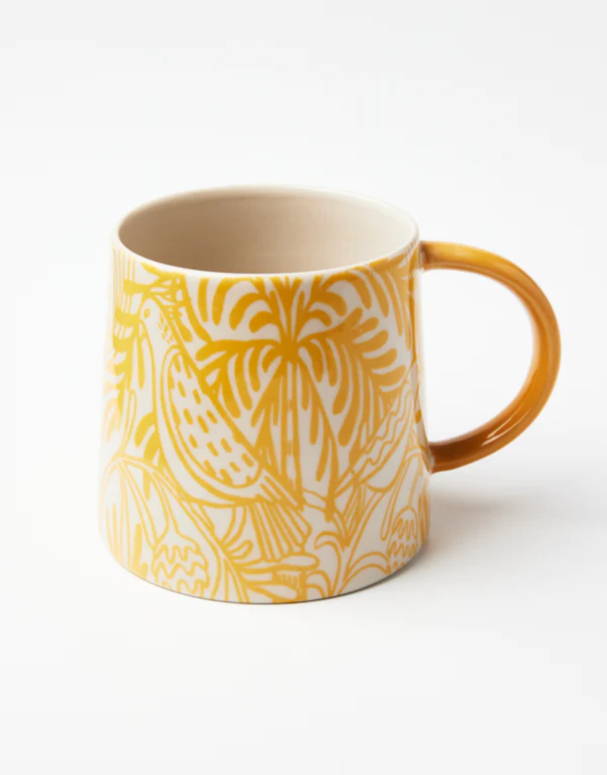 Del Sol Bird Mug Mustard, mug, Jones & Co - Say It Sister