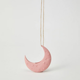 Pink Luna Hanging Vase by Jones & Co, showcasing a stylish ceramic vase with a hanging design and vibrant pink finish.