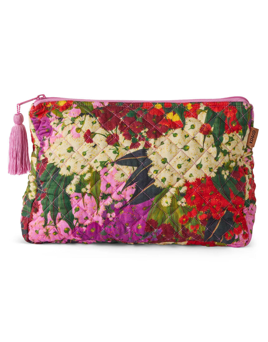 Kip & Co - Australian Bush Blossom Quilted Cotton Toiletry Purse - image 1