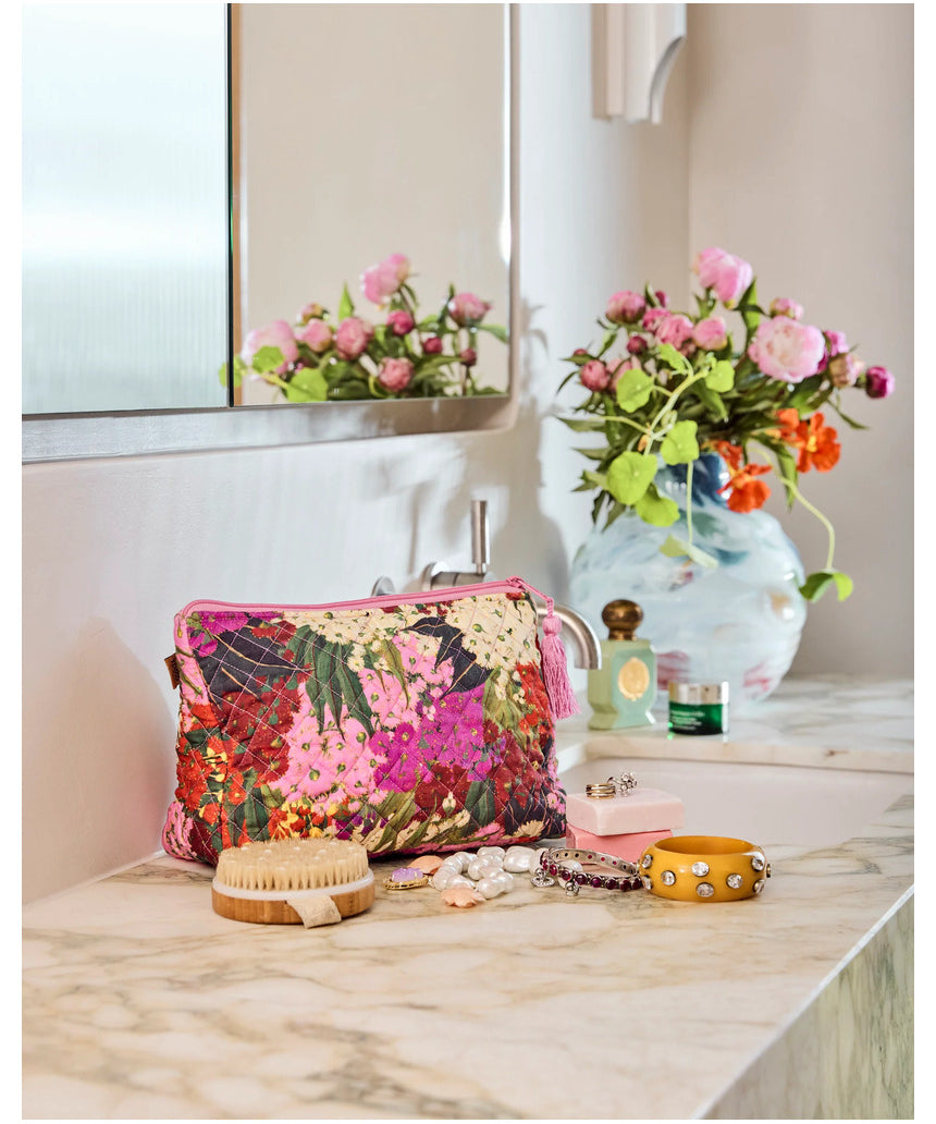 Kip & Co - Australian Bush Blossom Quilted Cotton Toiletry Purse - image 2