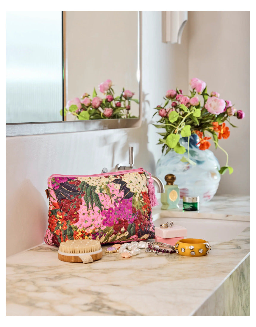 Kip & Co - Australian Bush Blossom Quilted Cotton Toiletry Purse - image 2