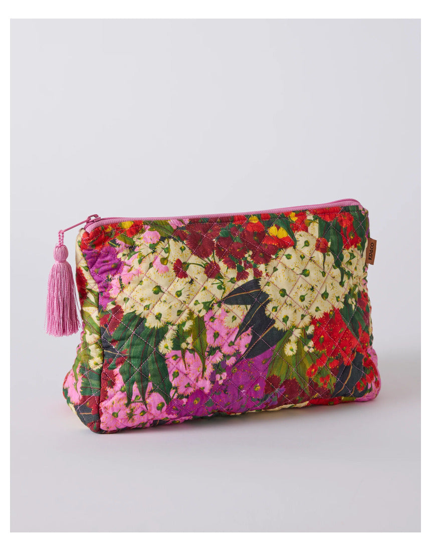 Kip & Co - Australian Bush Blossom Quilted Cotton Toiletry Purse - image 3