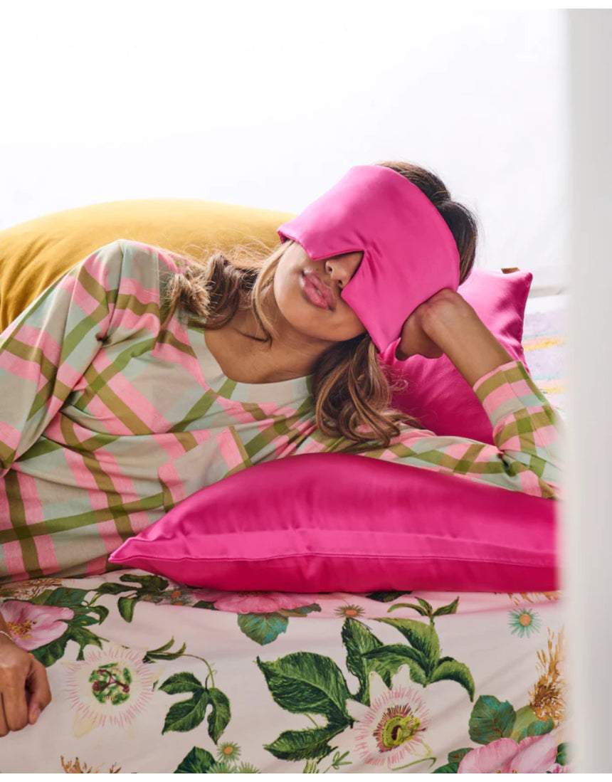 Kip & Co - Perfect Pink Block Out Silk Eye Mask, eye mask, Kip & Co - Say It Sister