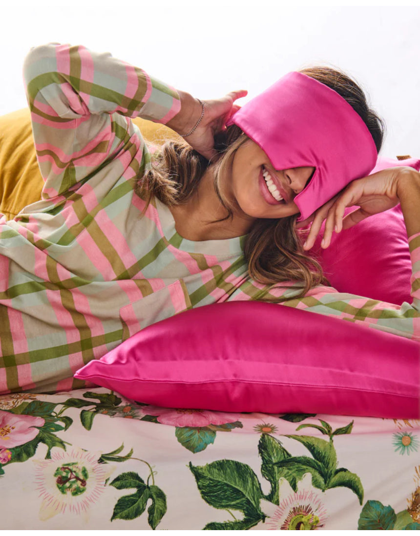 Kip & Co - Perfect Pink Block Out Silk Eye Mask, eye mask, Kip & Co - Say It Sister
