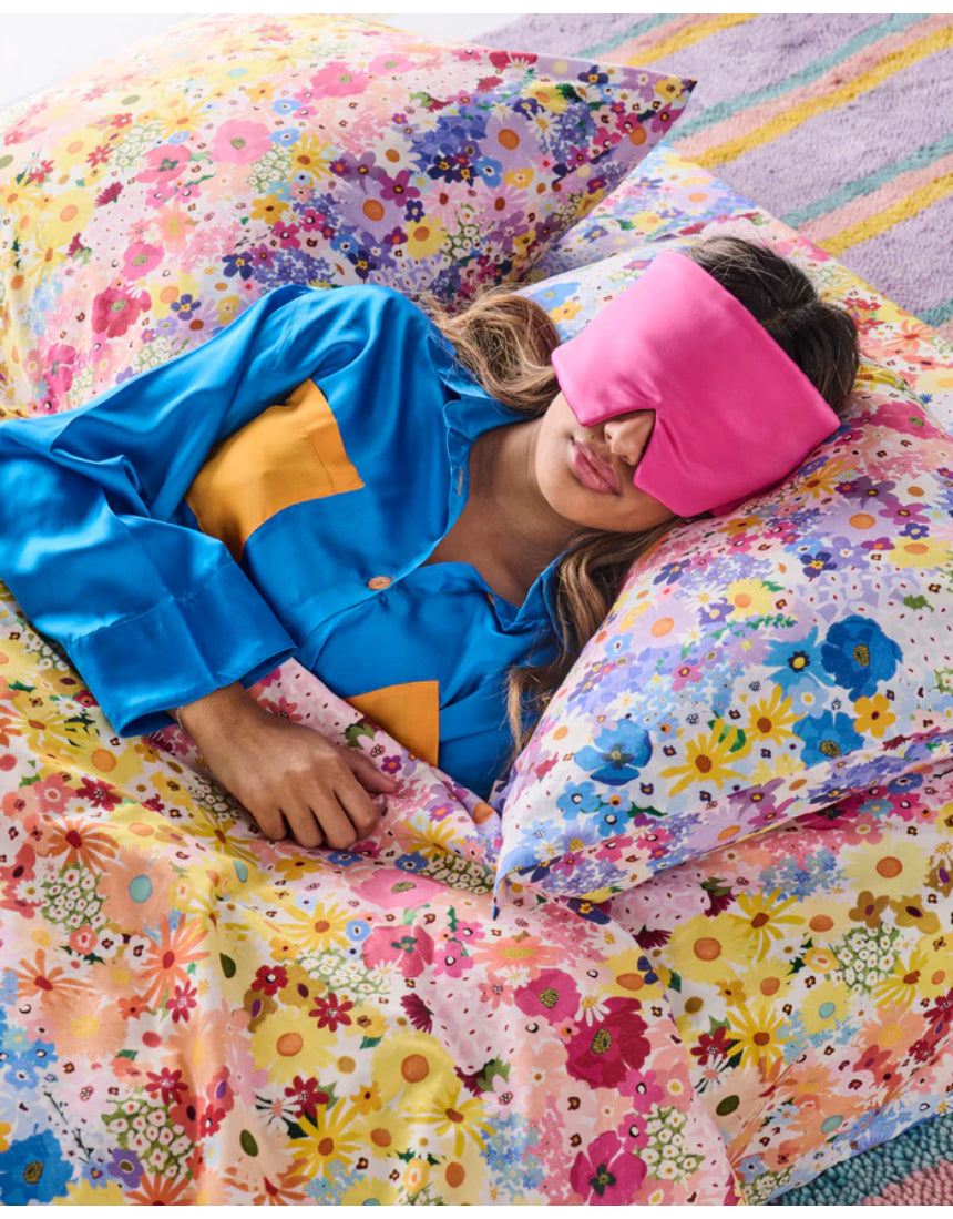 Kip & Co - Perfect Pink Block Out Silk Eye Mask, eye mask, Kip & Co - Say It Sister