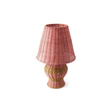 Kip & Co Guava Stripe Le Parisian Rattan Lamp
