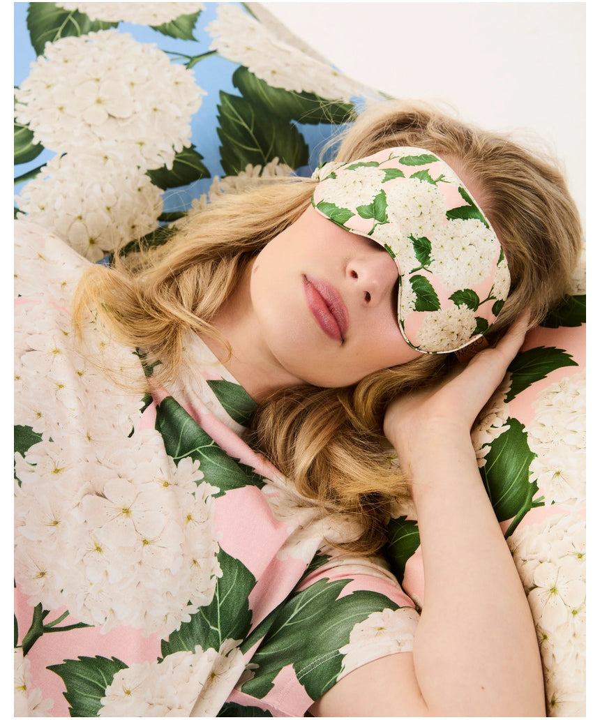 Kip & Co - Hydrangea Pink Silk Eye Mask - image 2