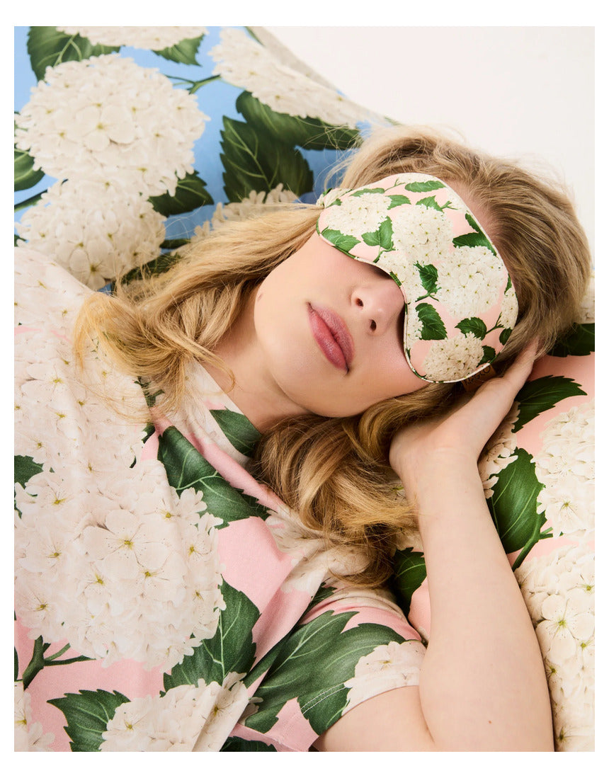 Kip & Co - Hydrangea Pink Silk Eye Mask - image 2
