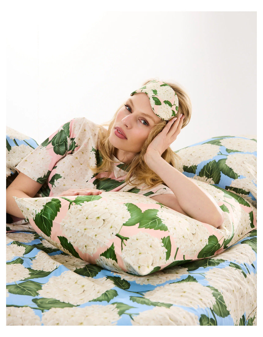Kip & Co - Hydrangea Pink Silk Eye Mask - image 3
