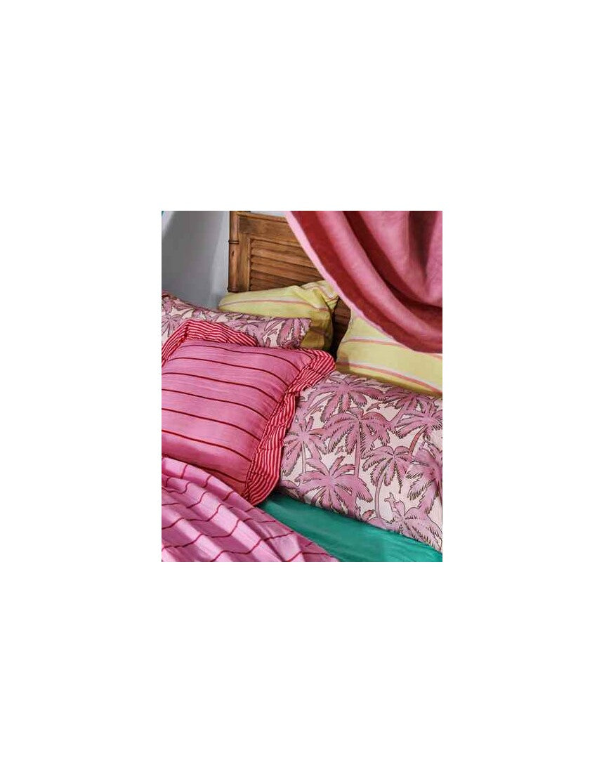 Kip & Co Iced Vovo Stripe Cushion, fabric detail