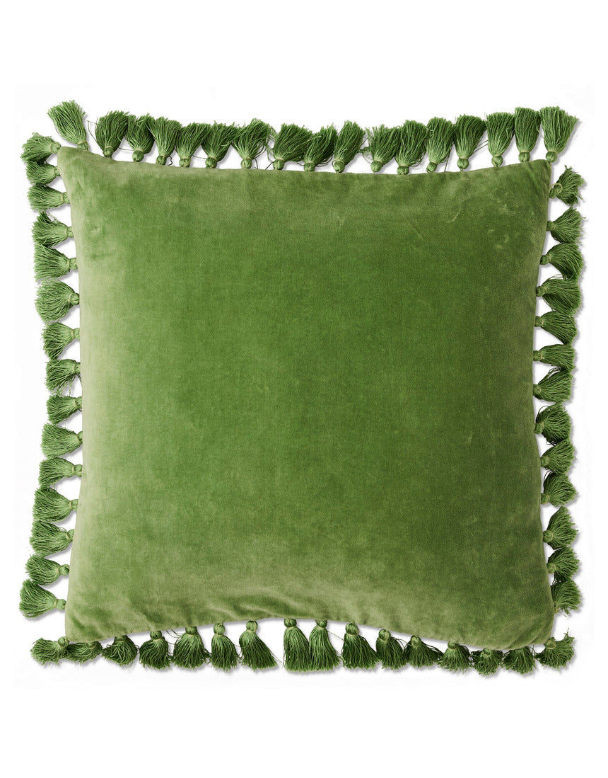 Kip & Co - Pesto Velvet Tassel Cushion - image 1