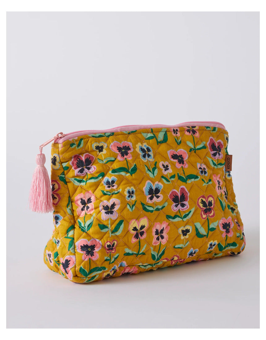 Kip & Co - Pretty Pansy Quilted Cotton Toiletry Purse - image 3
