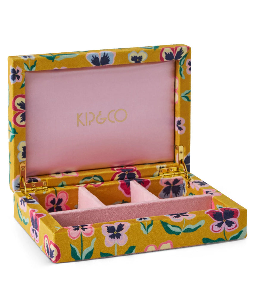 Kip & Co - Pretty Pansy Velvet Jewellery Box Small - image 1