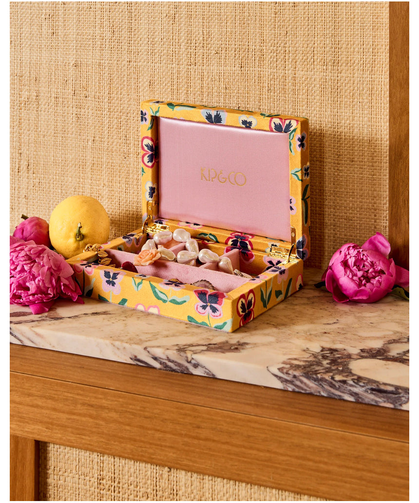 Kip & Co - Pretty Pansy Velvet Jewellery Box Small - image 2