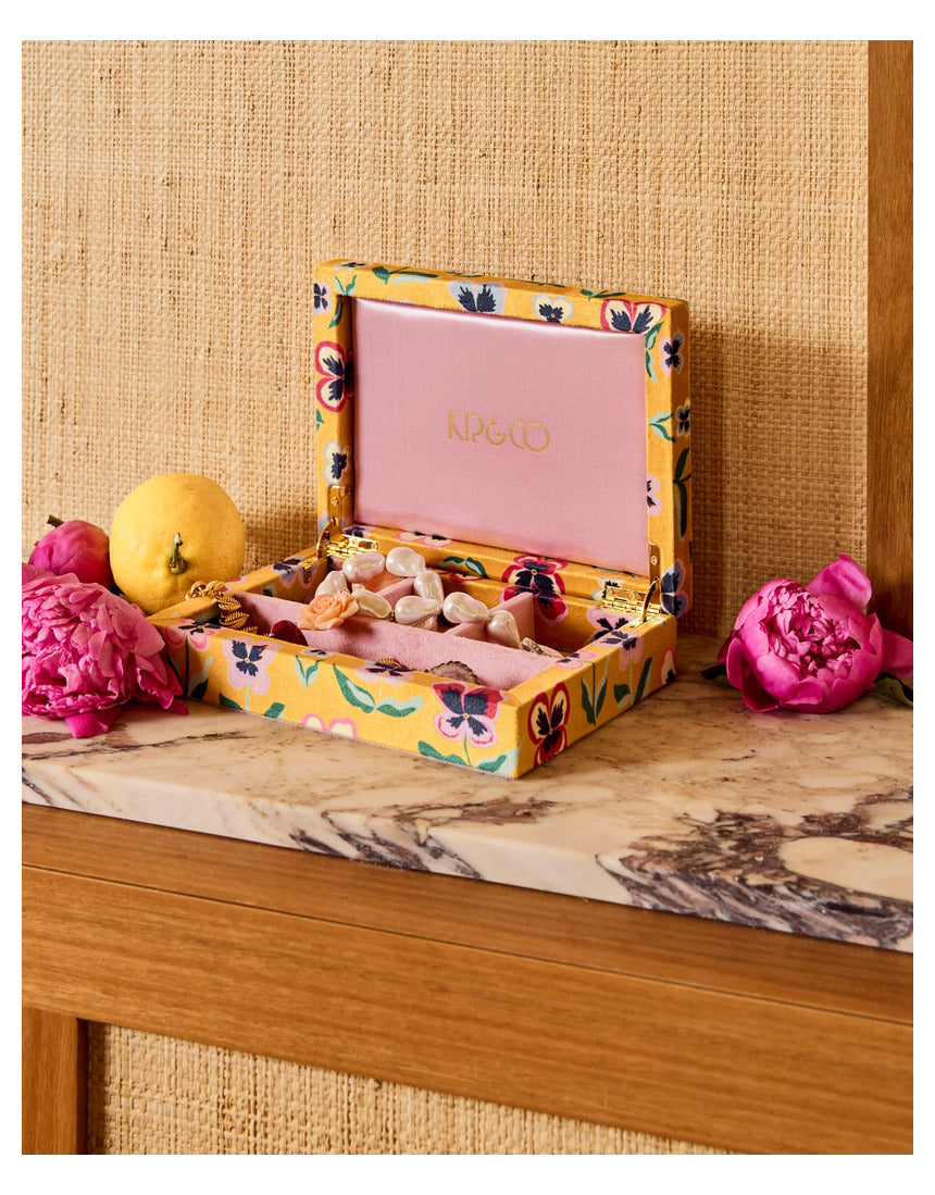 Kip & Co - Pretty Pansy Velvet Jewellery Box Small - image 2