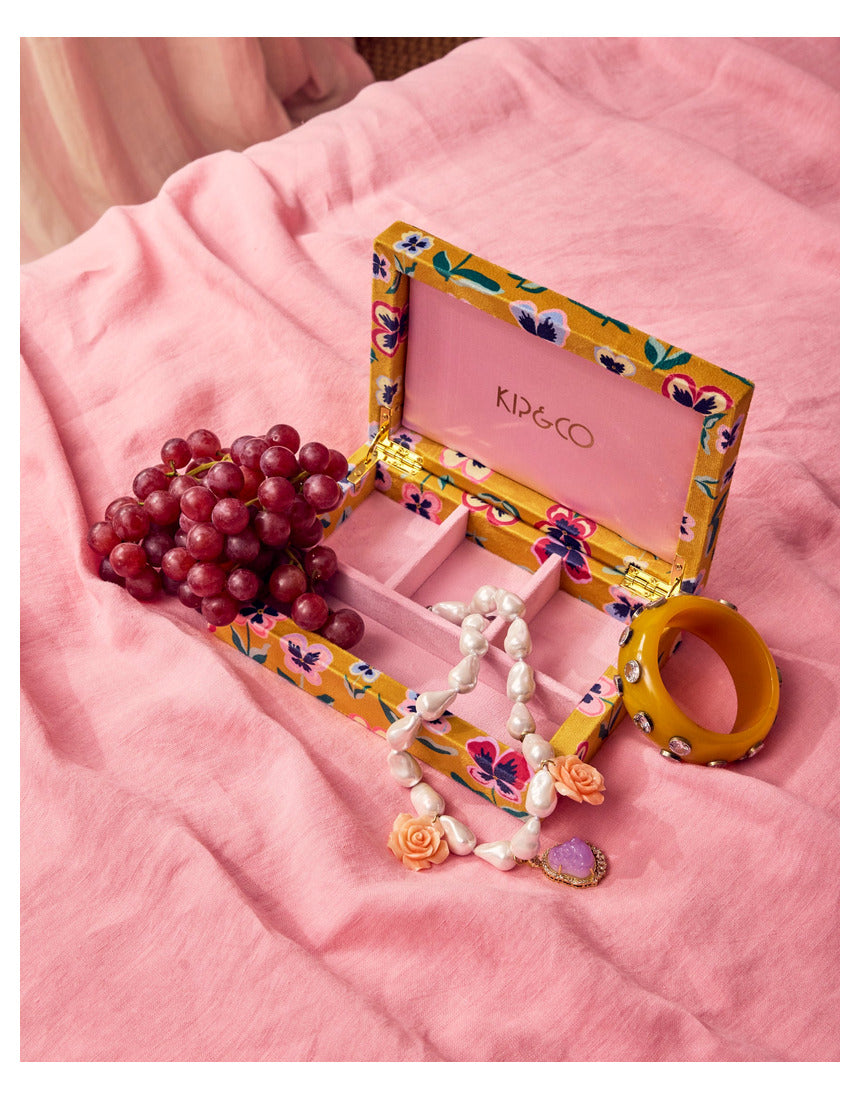 Kip & Co - Pretty Pansy Velvet Jewellery Box Small - image 3