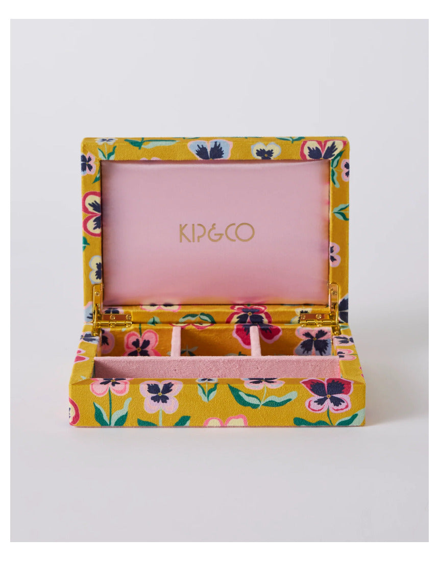 Kip & Co - Pretty Pansy Velvet Jewellery Box Small - image 4
