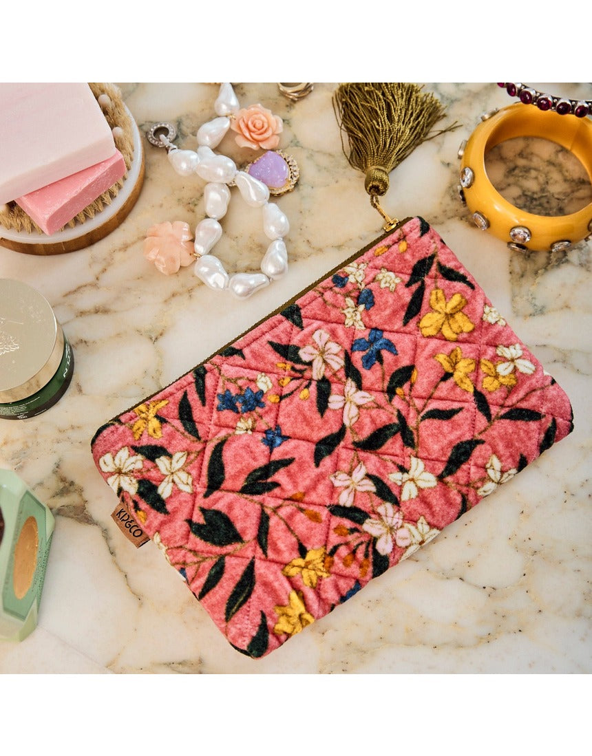 Kip&Co Velvet Cosmetics Purse Canopy Rose, image 2